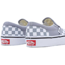 Load image into Gallery viewer, Vans Kids Classic Slip-On Color Theory Tradewinds Grey Checkerboard