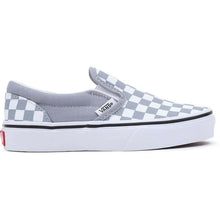 Load image into Gallery viewer, Vans Kids Classic Slip-On Color Theory Tradewinds Grey Checkerboard