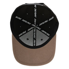 Load image into Gallery viewer, Santa Cruz Classic Dot Cruz Label Snapback Hat Black/Saddle