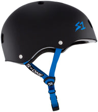 Load image into Gallery viewer, S-One Lifer Helmet - Black Matte with Cyan Straps