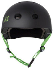 Load image into Gallery viewer, S-One Lifer Helmet - Black Matte Green Straps