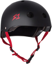 Load image into Gallery viewer, S-One Lifer Helmet - Black Matte with Red Straps