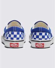 Load image into Gallery viewer, Vans Kids Classic Slip-On Color Theory Surf the Web Blue Checkerboard