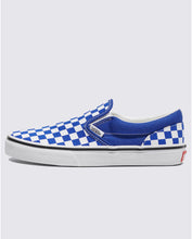Load image into Gallery viewer, Vans Kids Classic Slip-On Color Theory Surf the Web Blue Checkerboard