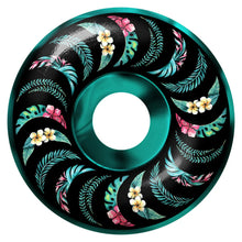 Load image into Gallery viewer, Spitfire Formula Four Floral Classic Teal/Black Swirl 53mm 99A