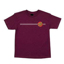 Load image into Gallery viewer, Santa Cruz Classic Dot Youth S/S T-Shirt Burgundy