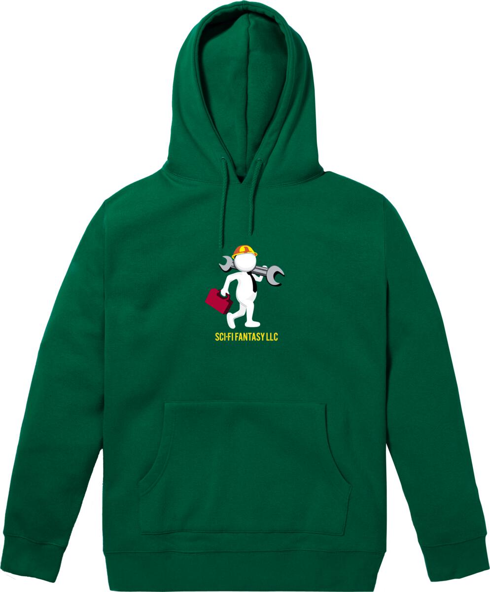 Sci-Fi Fantasy Tech Support Hoodie - Forest Green
