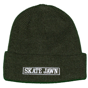 Skate Jawn Cover Box Thermal Knit Beanie - Olive