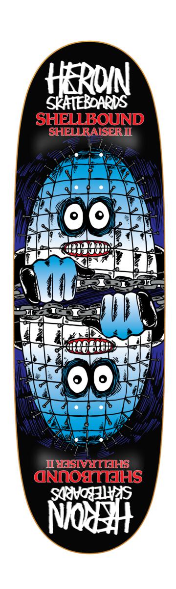 Heroin Skateboards Shellraiser II Shellbound Symmetrical Egg Deck 9.5