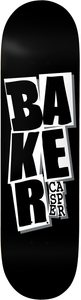 Baker Skateboards Casper Brooker Stacked Name Black B2 Deck 8.5"