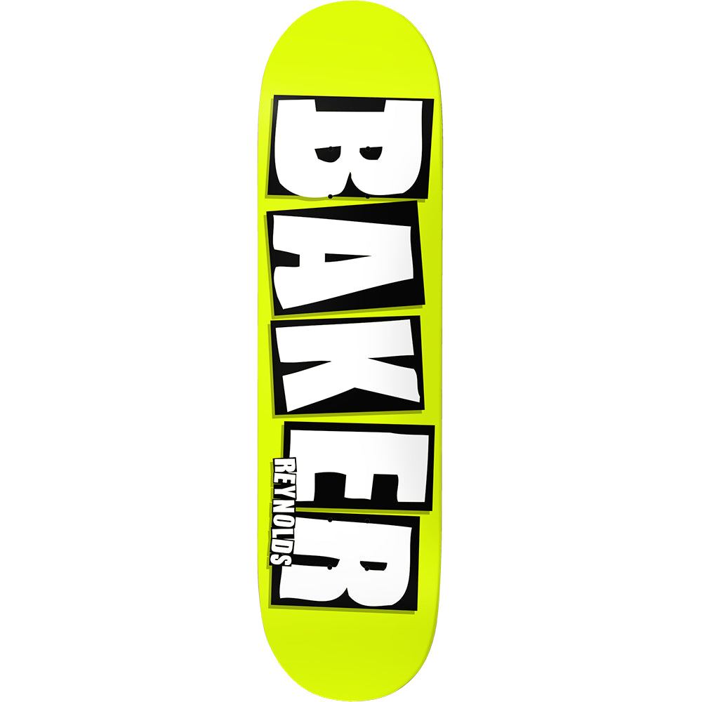 Baker Skateboards Reynolds Brand Name Neon Deck 8.3