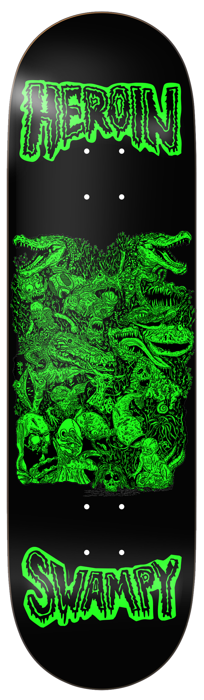 Heroin Skateboards Swampy Allegory of Fear Deck 9