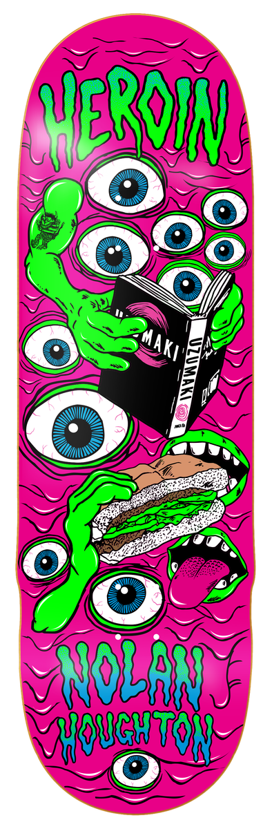 Heroin Skateboards Nolan Houghton Mutate or Die Deck 9.5
