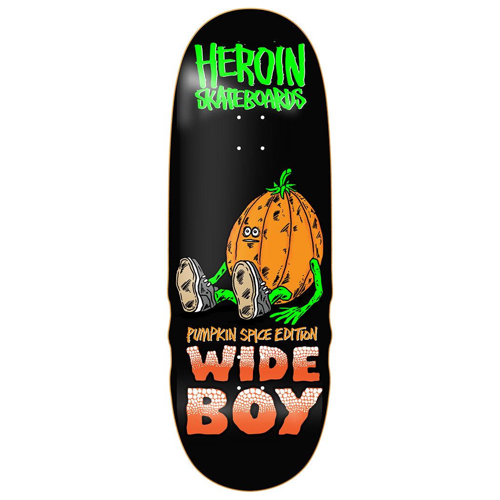 Heroin Skateboards Pumpkin Spice Wide Boy Deck 10.75