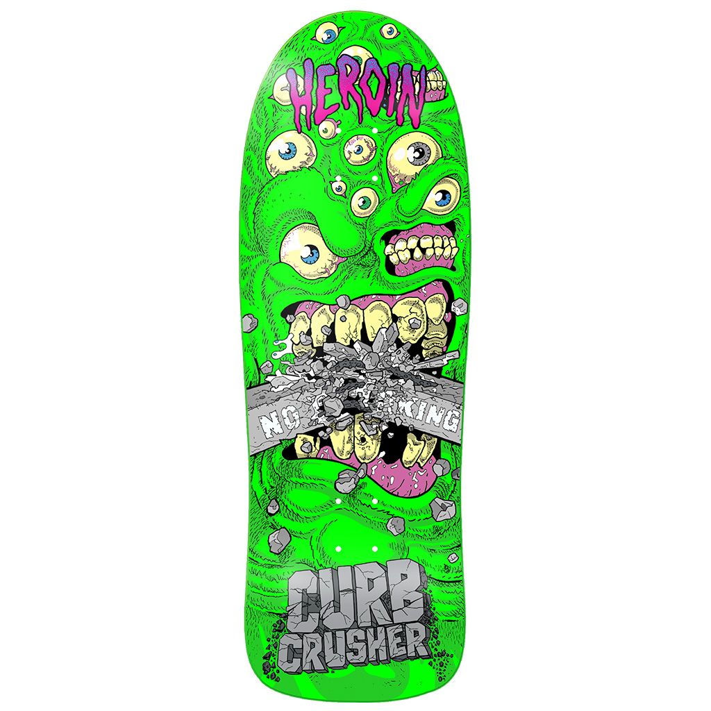 Heroin Skateboards Curb Crusher Chomp Deck 10.25