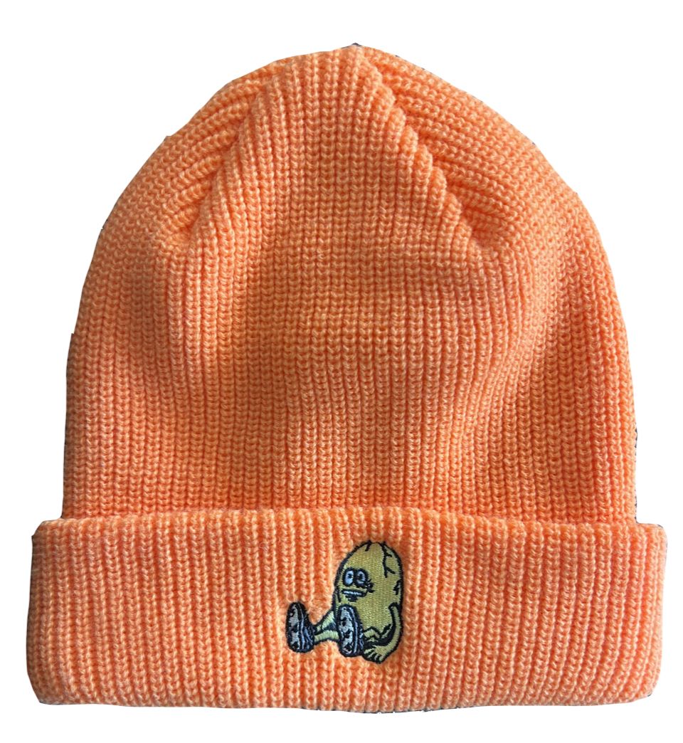 Heroin Skateboards Egg Beanie Neon Orange