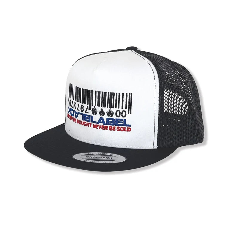 Black Label Barcode Trucker Hat White/Black