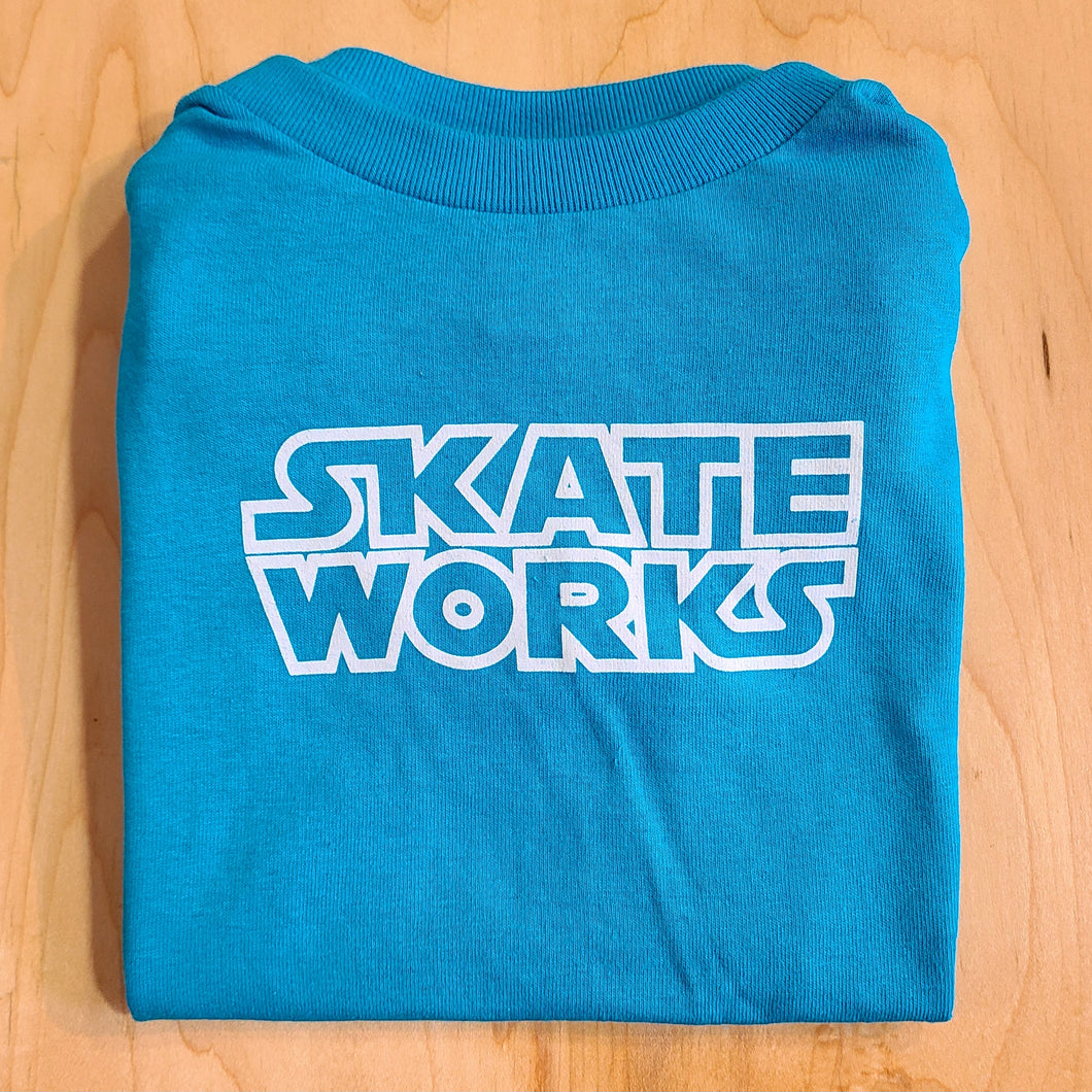 Skateworks Classic Logo Youth T-Shirt Tropical Blue