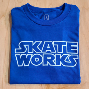 Skateworks Classic Logo T-Shirt Royal/White