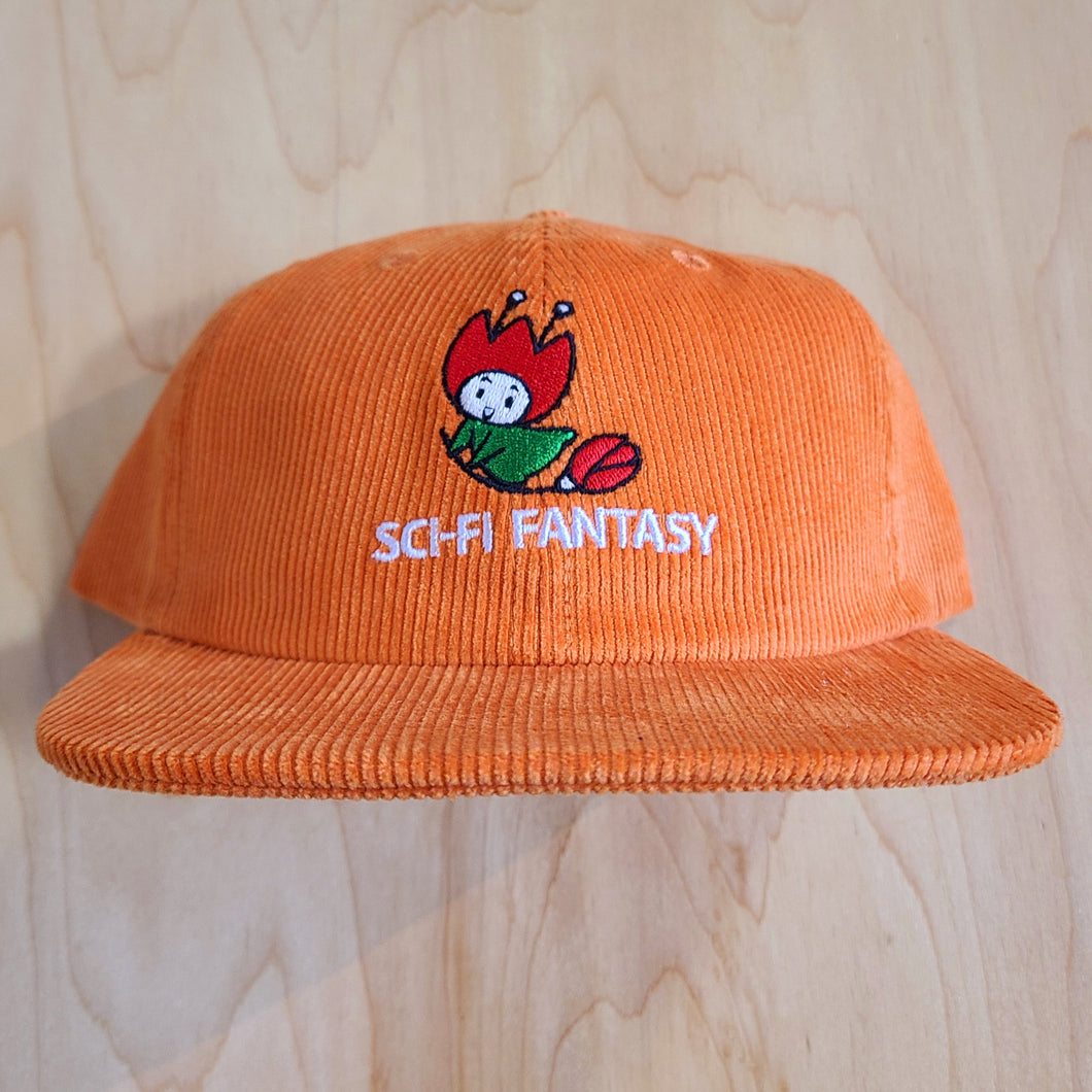 Sci-Fi Fantasy Flying Rose Corduroy Hat - Orange