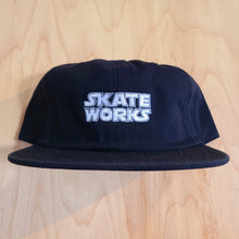 Load image into Gallery viewer, Skateworks Classic Logo Strapback Hat Black/White
