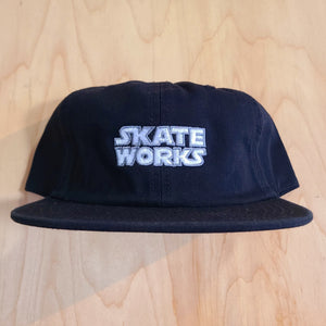 Skateworks Classic Logo Strapback Hat Black/White