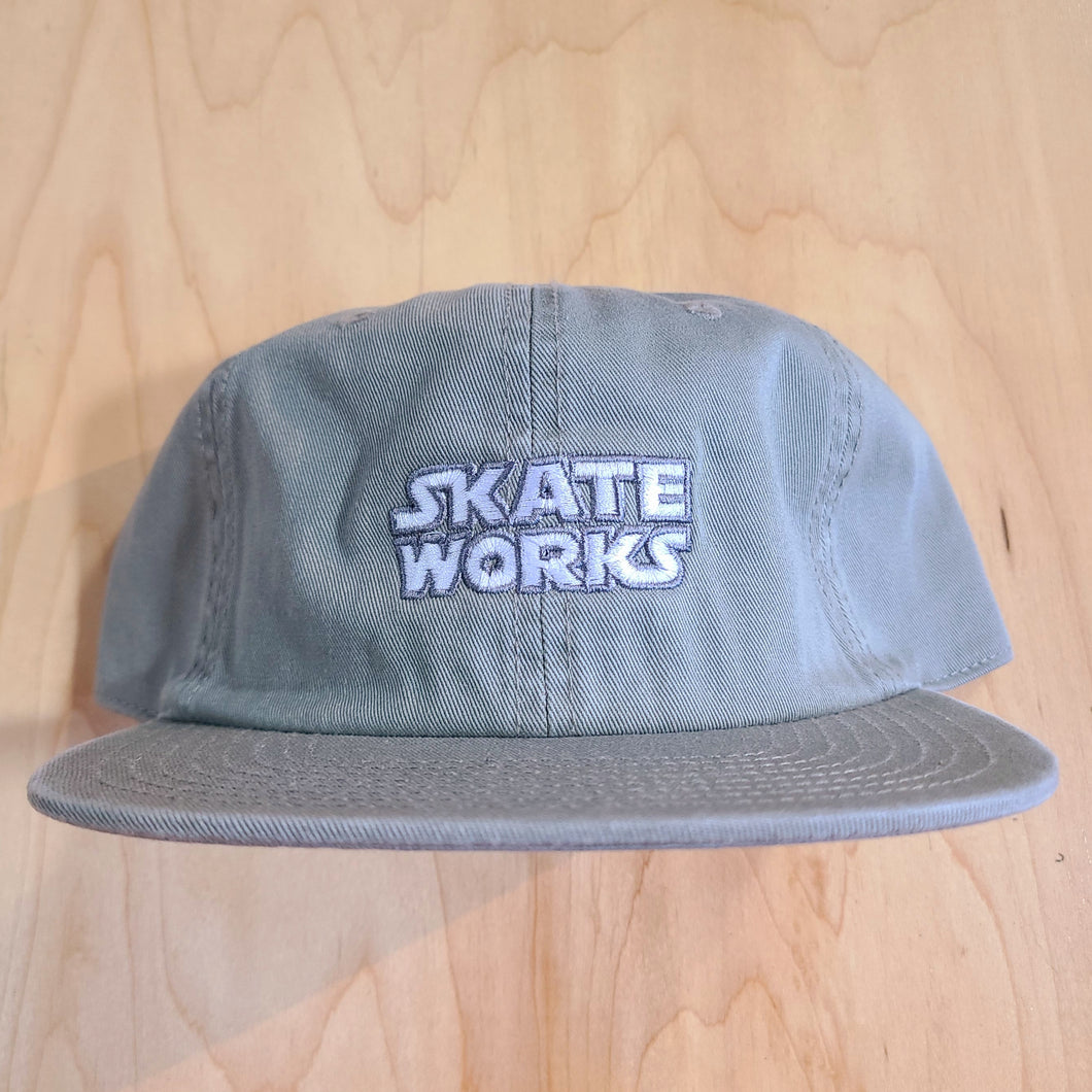 Skateworks Classic Logo Strapback Hat Eucalyptus/White