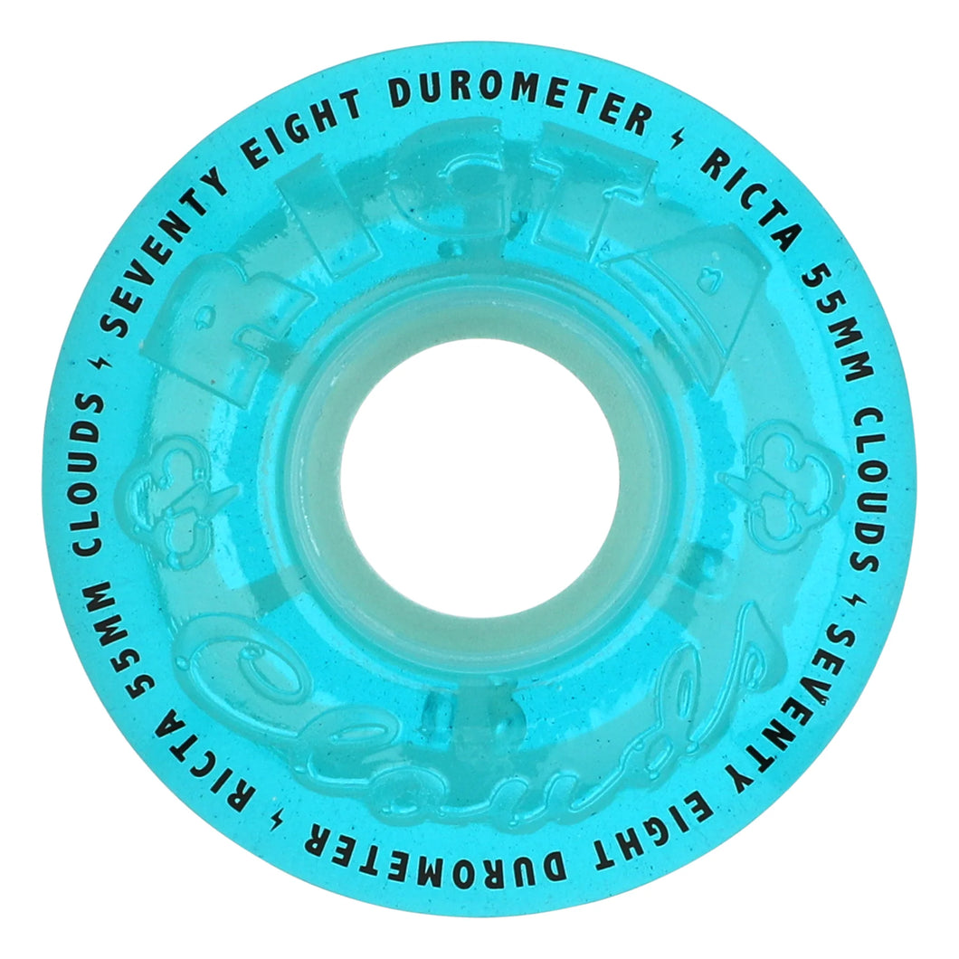 Ricta Clear Clouds Blue Glow in the Dark Cores 55mm 78a