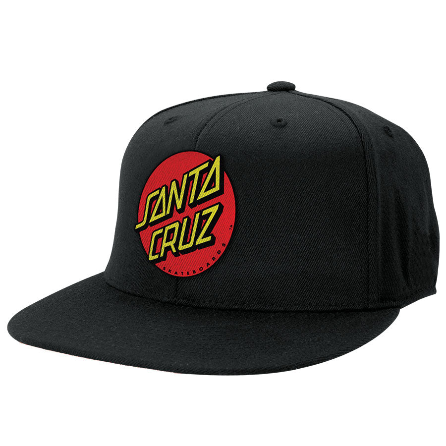 Santa Cruz Classic Dot FlexFit Hat Black