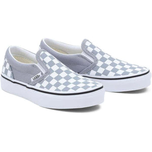 Vans Kids Classic Slip-On Color Theory Tradewinds Grey Checkerboard