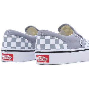 Vans Kids Classic Slip-On Color Theory Tradewinds Grey Checkerboard