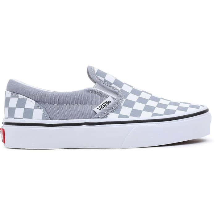 Vans Kids Classic Slip-On Color Theory Tradewinds Grey Checkerboard