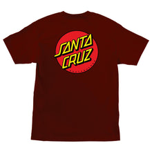 Load image into Gallery viewer, Santa Cruz Classic Dot S/S T-Shirt Burgundy
