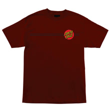 Load image into Gallery viewer, Santa Cruz Classic Dot S/S T-Shirt Burgundy
