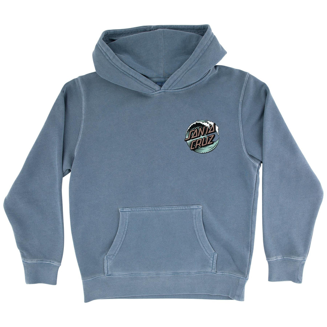 Wave Dot P/O Youth Hoodie Pigment Slate Blue