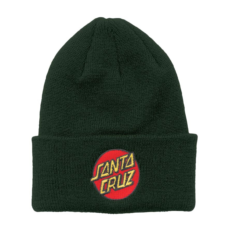 Santa Cruz Classic Dot Kids Beanie Forest Green