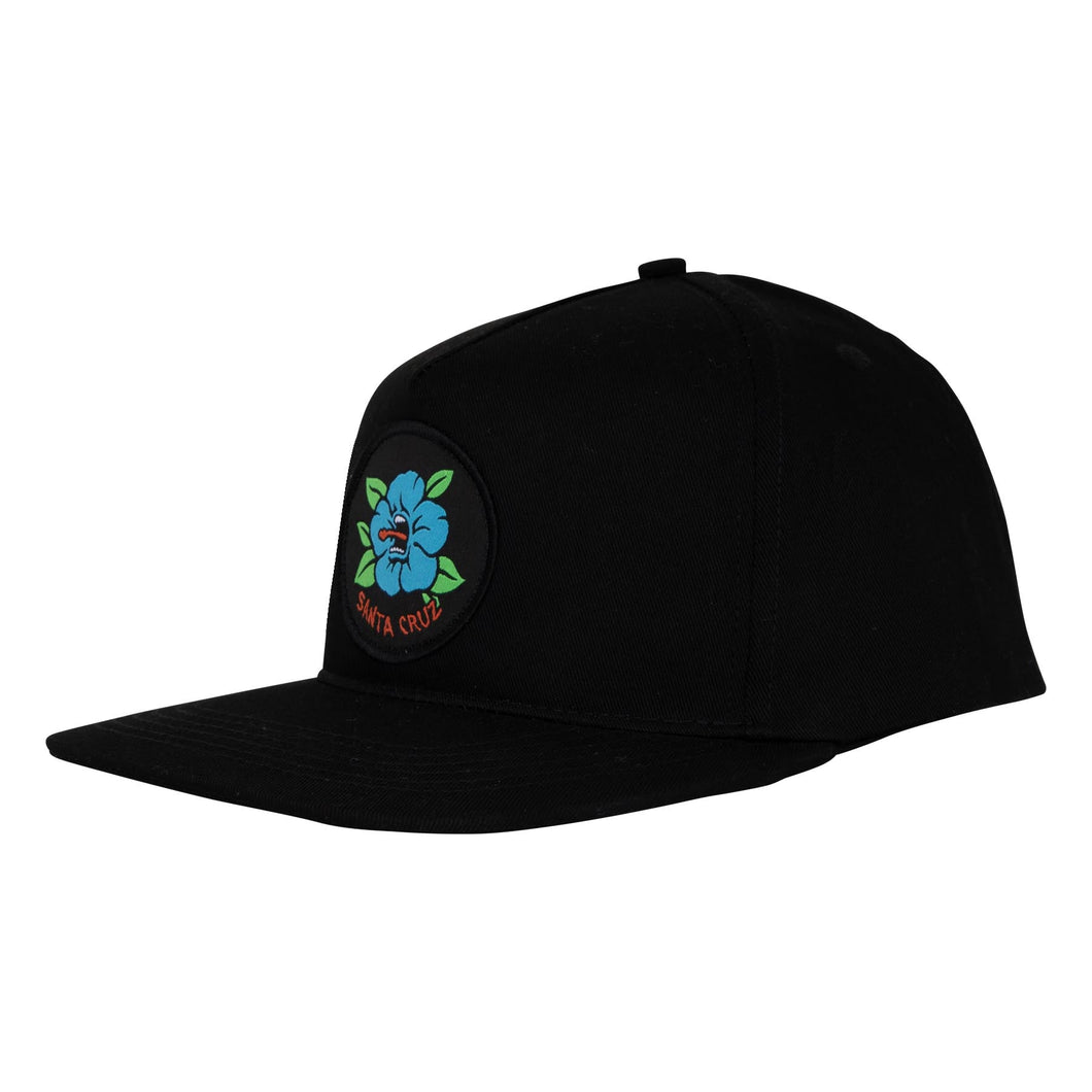 Santa Cruz Screaming Hibiscus Snap-Back Hat Black