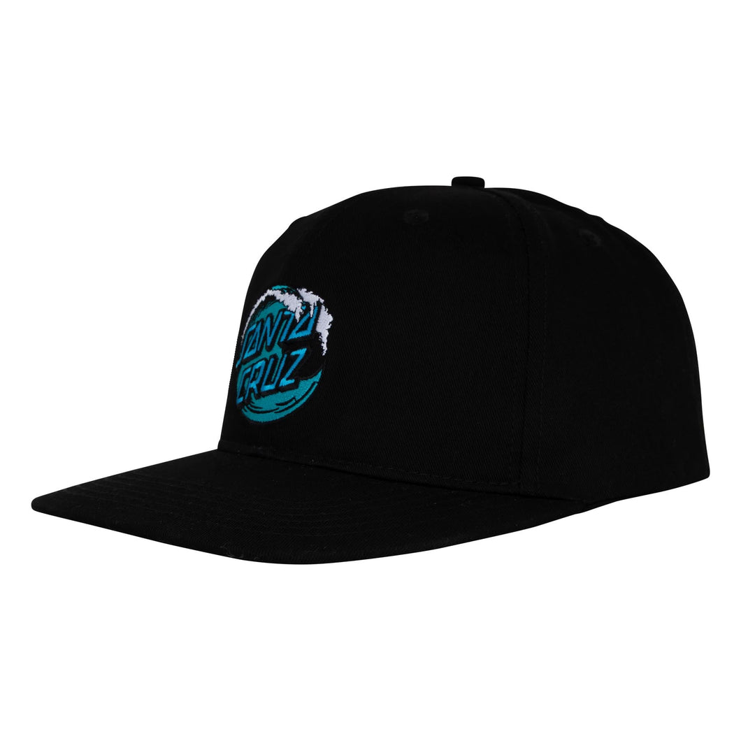 Santa Cruz Wave Dot Snap-Back Hat Black
