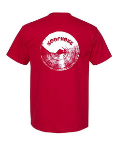 Loophole Wheels Brush Logo T-Shirt - Red