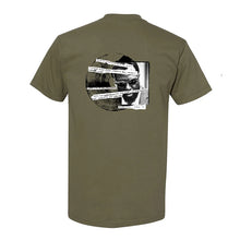 Load image into Gallery viewer, Loophole Wheels Ya Dig? Monk Tee Moss Green
