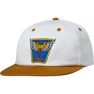 Venture Emblem Strapback Hat White/Khaki