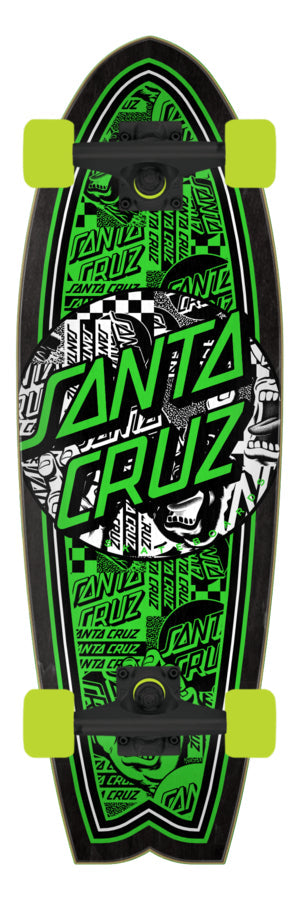 Santa Cruz Flier Collage Dot Shark Cruzer Complete 8.8