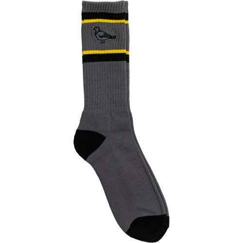 Antihero Basic Pigeon Embroidered Sock Charcoal/Black