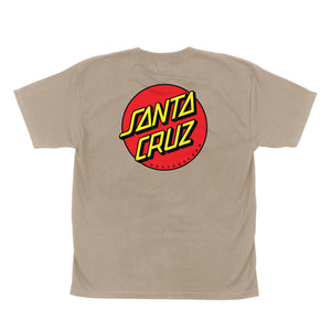 Santa Cruz Youth Classic Dot S/S T-Shirt - Sand