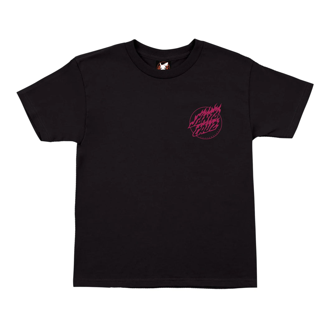 Santa Cruz Pokemon Fire Type 1 Youth T-Shirt Black