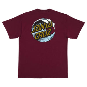 Wave Dot S/S T-Shirt Maroon/Gold