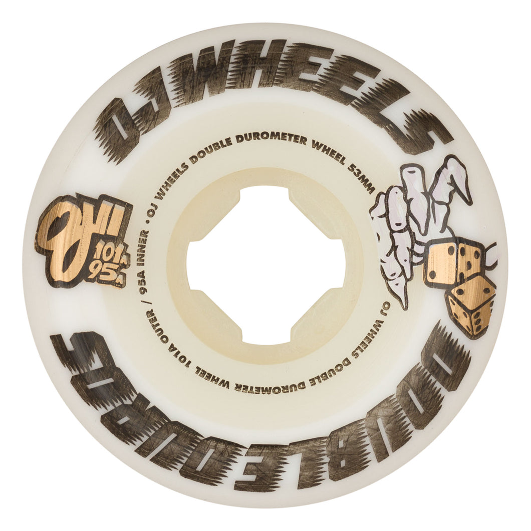 OJ Wheels Double Duro White Mini Combo 101a/95a