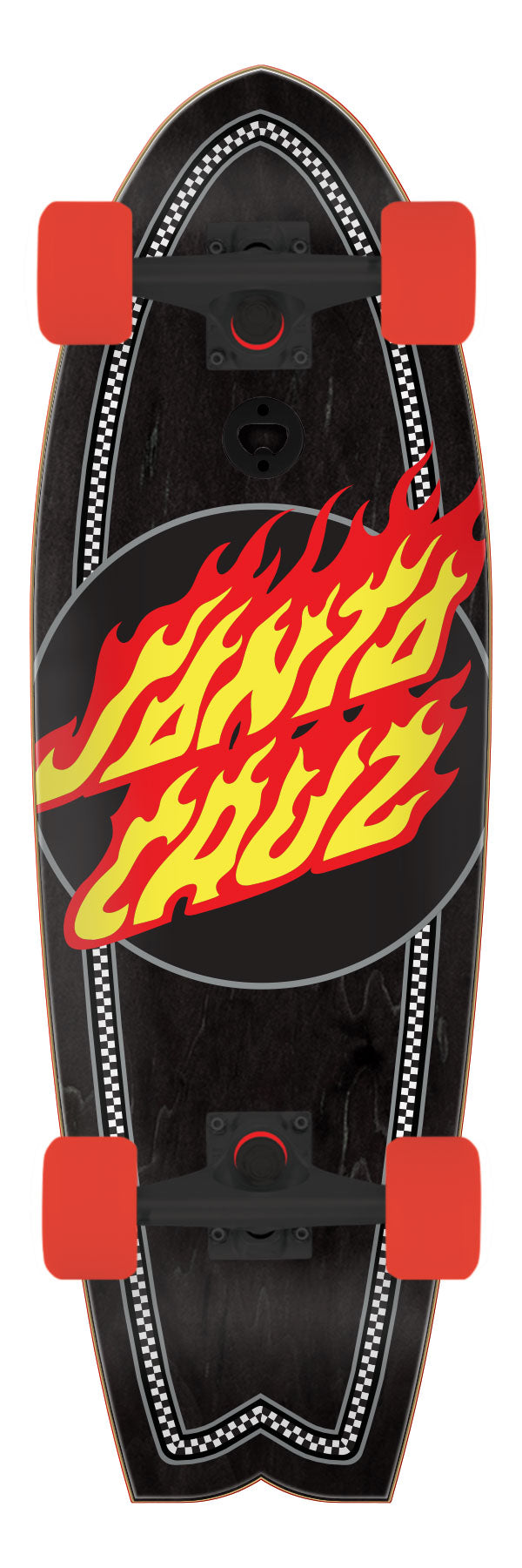 Santa Cruz Flame Dot Check Shark Cruzer