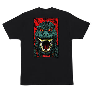 Godzilla Destroyer Stripes Mens Santa Cruz T-Shirt Black