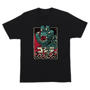 Godzilla Hand Front Mens Santa Cruz T-Shirt Black